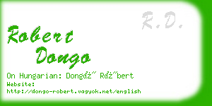 robert dongo business card